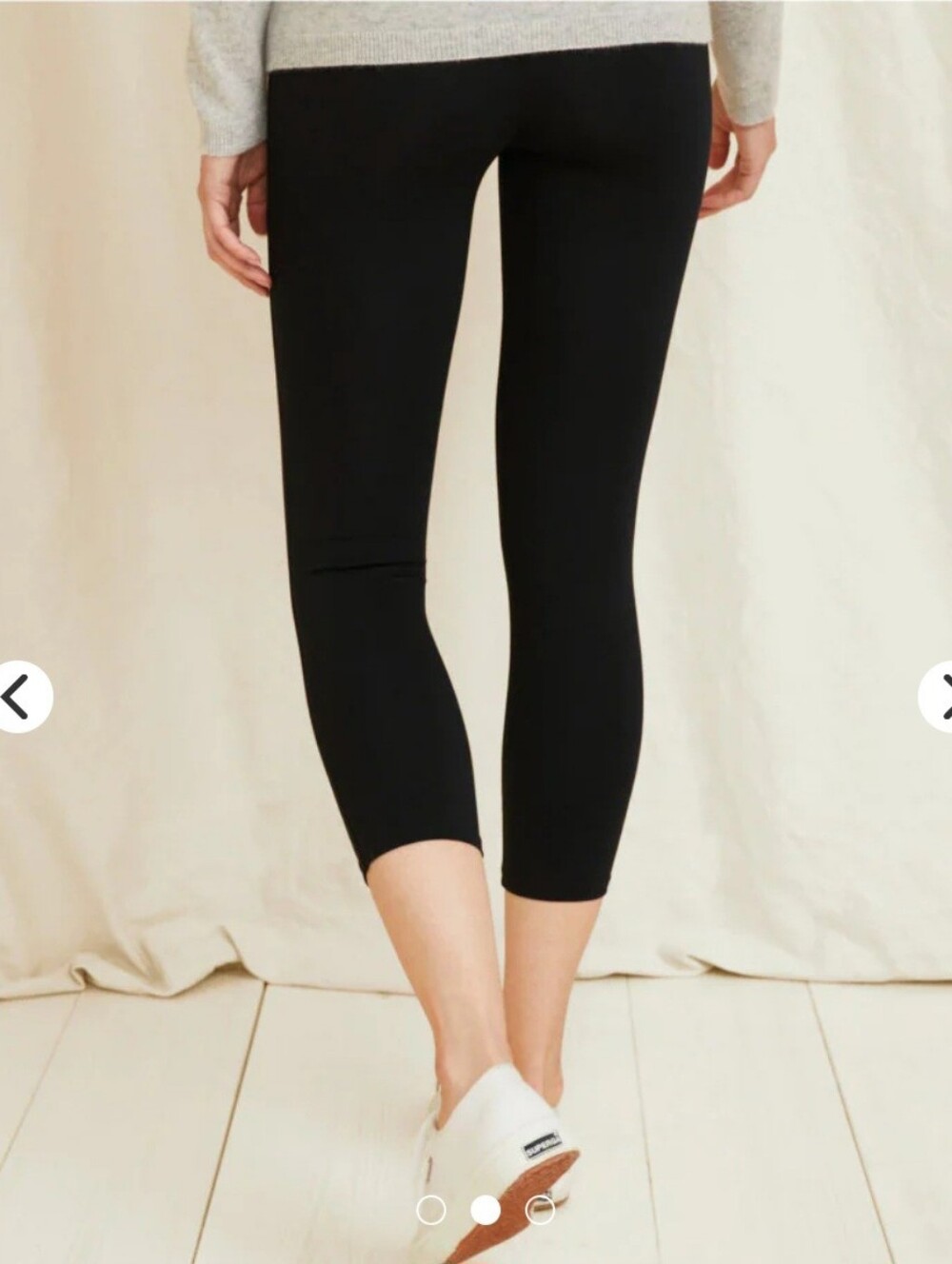 Garnet Hill Everyday Capri Knit Leggings. Organic Cotton Large New Gorpcore - Picture 3 of 7